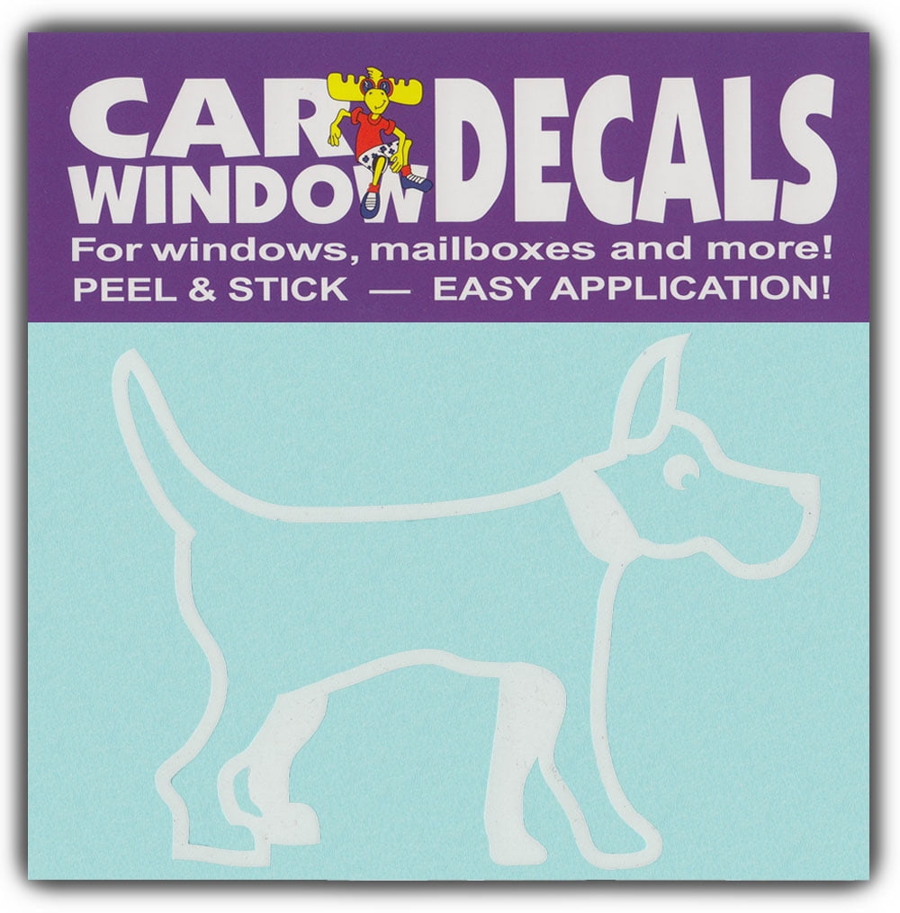 Car Window Decals Medium Size Dog Breed Family Stick Figures