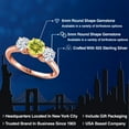 thumbnail image 2 of Gem Stone King 18K Rose Gold Plated Silver Canary Mystic Topaz and White Zirconia Engagement Ring for Women | 2.50 Cttw | Round 6MM | Gemstone November Birthstone | Size 6, 2 of 6
