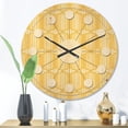 thumbnail image 2 of Designart 'Ornamental Retro Design III' Mid-Century Modern Wood Wall Clock, 2 of 5