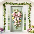 thumbnail image 4 of YWIYIUD 1PC Happy Easter Door Cover Easter Decorations, 71x35 Inch Easter Rabbit Eggs Door Banner Welcome Easter Banner Spring Theme Rabbit Door for Front Door Wall Indoor Outdoor Home Decor, 4 of 7