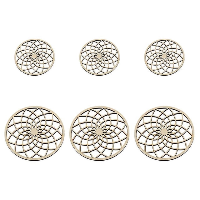 6 posavasos de madera.