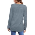 thumbnail image 3 of Tumotour Pullover Sweaters For Women Crew Neck Long Sleeve Cable Knit Tunic Sweater Oversized Casual Loose Jumper Pullover Tops, 3 of 3