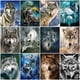 thumbnail image 2 of Evershine Full Square Diamond Painting Wolf Cross Stitch Kit Embroidery Animals Mosaic Sale Rhinestone Pictures Home DecorationFull Round 30X40cm Gao Jinjia LED, 2 of 2