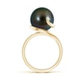 thumbnail image 2 of ANGARA Tahitian Cultured Pearl Ring with Spiral Metal Loop in 14K Yellow Gold for Women | June Birthstone, Birthday, Anniversary, Jewelry Gift for Women | Pearl Ring, 2 of 5