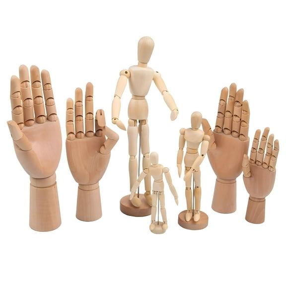 LAMIRO Wooden Mannequin Hand Drawing Sketch Model,Wooden Manikin Artist Model