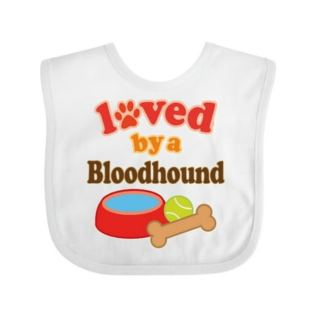 

Inktastic Bloodhound Loved by a (Dog Breed) Gift Baby Boy or Baby Girl Bib