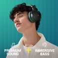 thumbnail image 3 of MOVSSOU E7 Active Noise Cancelling Headphones Bluetooth Headphones Wireless Headphones Over Ear with Microphone Deep Bass, Comfortable Protein Earpads, 30 Hours Playtime for Travel/Work, Teal Green, 3 of 5