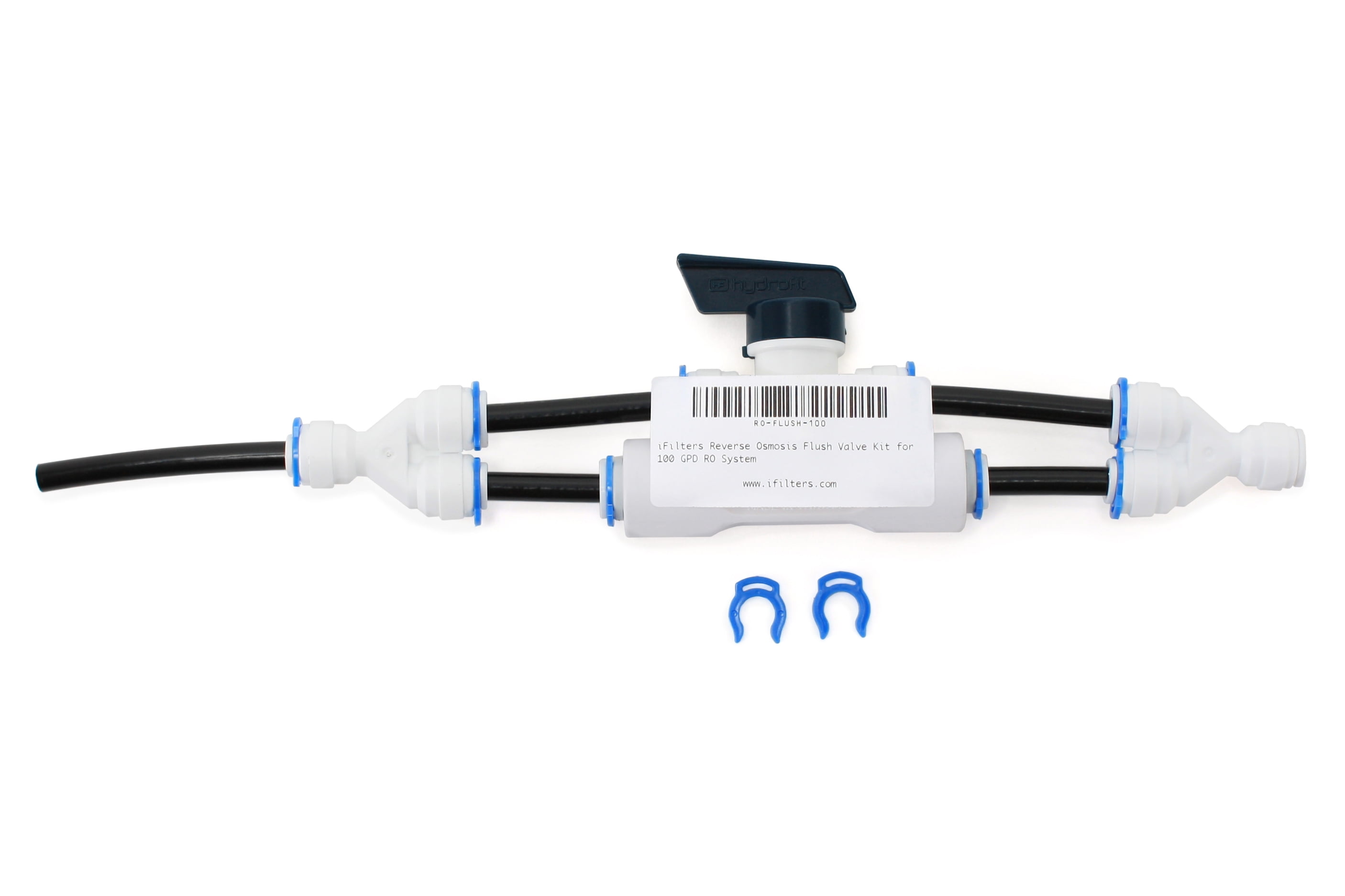 Flushing flow restrictor RO flush valve kit 100 gpd