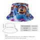 thumbnail image 2 of Perro Rock Sombrero bucket para adultos, gorra de protección solar, sombrero de pescador plegable para viajes al aire libre, pesca y actividades de verano, 2 of 6