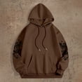 thumbnail image 4 of Valora Product Category Women's Hoodies Sweatshirts Casual Hooded Pullover with Pocket Graphic Print for Fall Winter Comfort and Everyday Wear Coffee L, 4 of 4