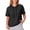 Black, variant on Women's Short Sleeve Hoodie Tops Casual Loose Fit Pullover Sweatshirts Soft Lightweight Fall Winter Daily Wear by Yigetop Black L