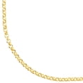 thumbnail image 5 of Honey Crush Real 14K Yellow Gold Polished Hollow Rolo Chain (3.75mm, 18in), 5 of 7