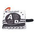thumbnail image 3 of M Buder Libro de Tela para Bebés Blanco y Negro Juguete Educativo Interactivo y Seguro con Papel Sonajero y Letras para Educación Temprana Preescolar (14 cm / 5.51 inches), 3 of 9