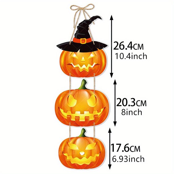 1pc, Spooky Halloween Party Decorations - Pumpkin Bat Door Hanging, Ghost Festival Scene Layout, and Hanging Pendant Decorations