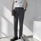 thumbnail image 3 of Pantalones de traje recto para hombre, pantalones para hombre de talla grande, marrón, ropa de verano de primavera 2024, reseñas elegantes de Corea, muchos pantalones casuales delgados, 3 of 5