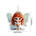 thumbnail image 3 of TanSiDing 1pcs Christmas Tree Ornaments Hanging Decorations, Acrylic Angel Design, Festive Home & Car Decoration, Holiday Gift for Family & Friends, 3 of 6