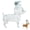 Chihuahua jar, variant on Cute Animal Shaped Glass Jar with Airtight Metal Lid,Chihuahua and Turtle Clear Treats,Decorative Jar For Dog Food St Cookie