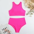 thumbnail image 5 of XEGLSBU Swimsuits for Women 2026 Tummy Control 2 Piece Women Print Bikinis Swimsuit High Waist Bikini Set 2Pcs Beach Bathing Suit Swimwear Hot Pink Size XL, 5 of 7