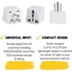 thumbnail image 5 of Adaptador de enchufe de salida universal a americano, paquete de 2, adaptador de enchufe de viaje universal de Canadá, 2 piezas, adaptador de Reino Unido a EE. UU., 5 of 5