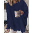 thumbnail image 1 of Cozy Plus Size Sweater Soft Fleece Round Neck Long Sleeve Versatile Winter Essential, 1 of 8
