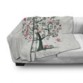 thumbnail image 3 of Christmas Soft Flannel Fleece Blanket, Large Tree with New Year Ornaments Presents and Candles Angels Holiday Theme, Cozy Plush for Indoor and Outdoor Use, 50" x 70", Green Vermilion, by Ambesonne, 3 of 6