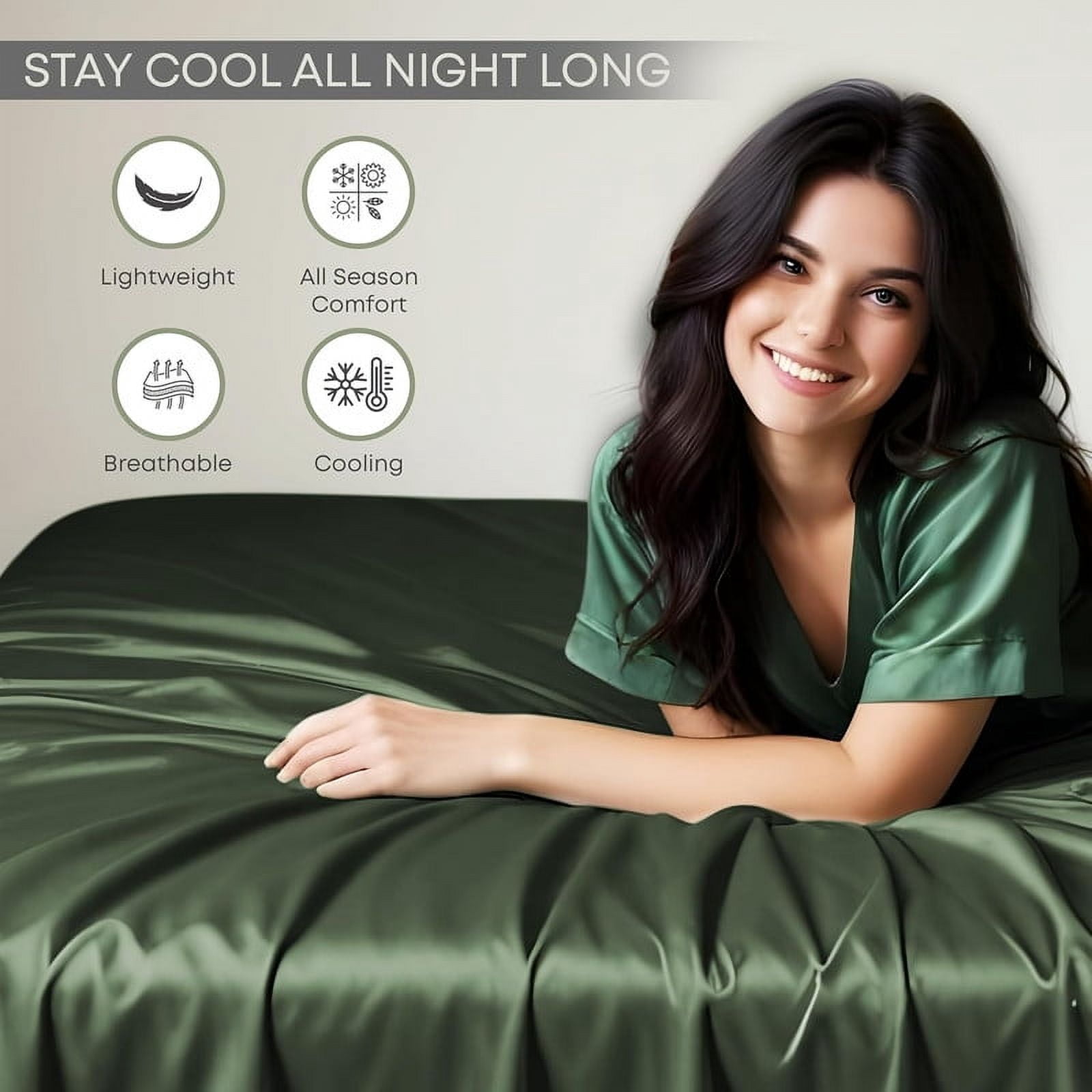 100% Bamboo California King Sheet Set - Ultra Soft, Breathable & Cooling, Ideal for Hot Sleepers, 16" Deep Pocket, Hotel Luxury Bedding (Avocado Green)