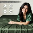 thumbnail image 6 of 100% Bamboo Full Size Sheet Set - Ultra Soft, Breathable & Cooling, Ideal for Hot Sleepers, 16" Deep Pocket, Hotel Luxury Bedding (Avocado Green), 6 of 8