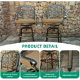 thumbnail image 5 of VIVIJASON 9-Piece Outdoor High Patio Dining Set, Free-Rust Cast Aluminum Patio Bar Table and Chairs Set with 8 Swivel Bar Stools & 64" Bar Height Dining Table for Backyard, Lawn, Garden, 5 of 8