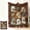 A, variant on hulanddfd Vintage Cats Blanket, 27.56x39.37in Warm Fleece Bohemian Blanket with Cats Patterns Soft Throw Blanket for Couch Bed Travel