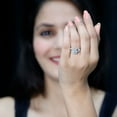 thumbnail image 6 of Rosec Jewels Lab Grown Diamond Designer Engagement Ring with Wedding Band Set - EF-VS Quality, 925 Sterling Silver, US 6.50, 6 of 8