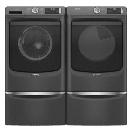 Maytag - 7.3 Cu. Ft. Stackable Electric Dryer with Extra Power Button - Volcano Black