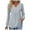 Gray, variant on Plebaso Women's V Neck Tunic Tops Casual Long Sleeve Flowy Tshirts Print Loose Dressy Blouses for Women