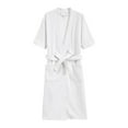 thumbnail image 3 of Hpapadks Women's Robes Ladies Absorbent Quick Drying Short Sleeved Robe Bathrobe Nightgowns for Women White XXL, 3 of 5
