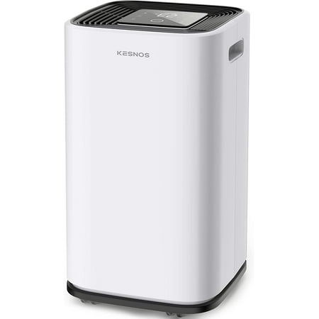 

Kesnos 70 Pint Dehumidifiers for Basement and Home with Drain Hose and 0.58 Gallon Water Tank - Spaces up to 5000 Sq Ft Intelligent Touch Control and Low Noise 24 Hr Timer Ideal