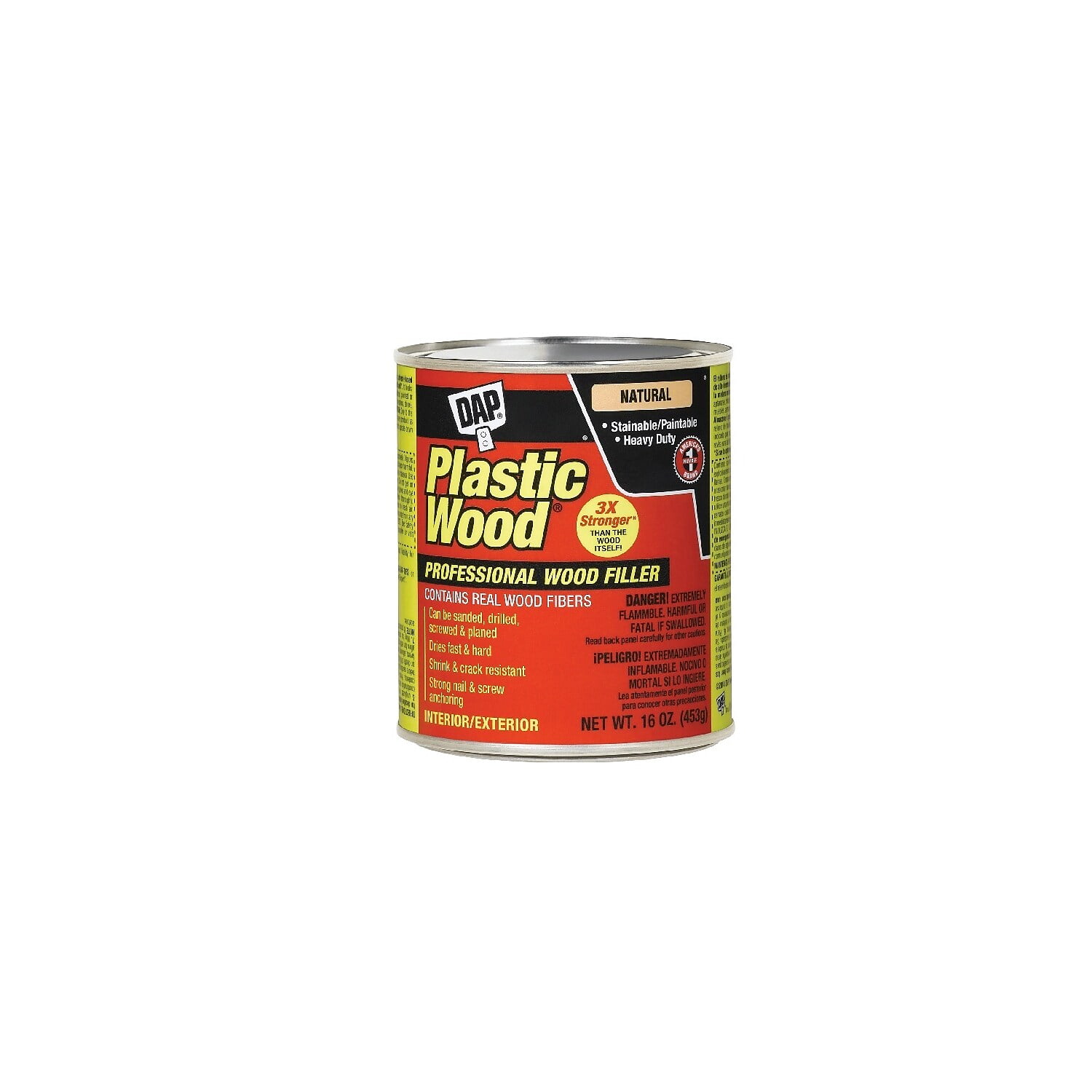 Dap 21506 16 oz. Natural Plastic Wood® Solvent Professional Wood Filler