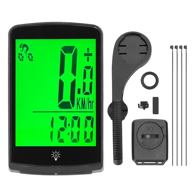 Velocímetro del motorista Computadora inalámbrica para bicicleta 3.3 pulgadas LED Digital para bicicleta Velocímetro Odómetro Computadora multifunción para ciclismo a prueba de agua con soporte de ret