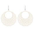 thumbnail image 1 of 1 par de pendientes de cobre para mujer, redondos, elegantes, recubiertos a la moda, fáciles de combinar, joyería para pendientes, regalo de Ropa, zapatos y accesorios Miscelánea blanco beis Minnieouse  AP015713-03, 1 of 6