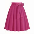 thumbnail image 2 of Delliss Women's Trendy Retro High Waist Skirts Hepburn Style Flared Tie Swing Skirt, 2 of 6
