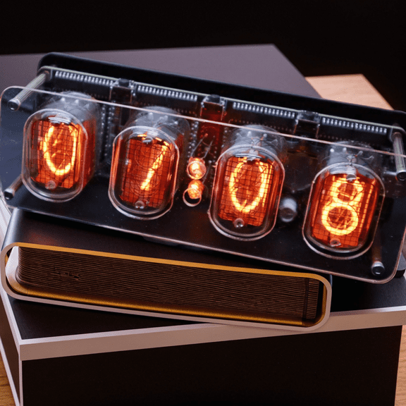 Smart IN12 Nixie Tube Clock Retro Desk Alarm with Multiple BacklightUSB-C Gift