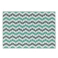 thumbnail image 1 of Chevron Cutting Board, Chevron Pattern Geometric Wavy Zigzag Herringbone Stripes Illustration, Decorative Tempered Glass Cutting and Serving Board, Small Size, Seafoam Grey White, by Ambesonne, 1 of 1