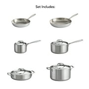 Tramontina Signature Tri-Ply Clad Stainless Steel 10-Piece Cookware Set with Lids, Dutch Oven, Pots & Pans Kitchen Set, Induction-Ready, Oven-Safe, Dishwasher-Safe