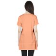 thumbnail image 5 of Moomaya Solid Half Button placket Tunic For Womens Casual Round Neck Basic Pleated Long Top, 5 of 7