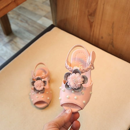 

Baby Fashion Sneaker Pearl Toddler Children Floral Pricness Casual Sandals Shoes