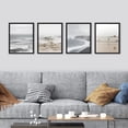 thumbnail image 2 of PixonSign Framed Wall Art, White Minimal Ocean Beach Seashore Coastals Posters, Set of 4 Sea Wave Landscape Prints Wall Decor, Nature Seaside Wall Décor for Living Room, Bedroom - 11"x14" Black, 2 of 5