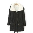 thumbnail image 1 of Women Winter Thick Outwear Long Jacket Cotton Pad Warm Parka Casual Winter Coat, 1 of 8