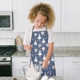 thumbnail image 4 of Dark Blue Ballerina Flower Pattern Kids Aprons for Girls and Boys,Adjustable Neck Strap Toddler Aprons for Kids Cooking Baking,23.6"x19", 4 of 7