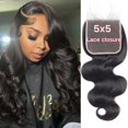 thumbnail image 1 of Cierre Little Fairy Body Wave de 5 x 5 cm, 30 cm, encaje HD de 150% de densidad, 1 of 7