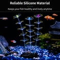 thumbnail image 2 of Striped Coral Ornamental Plants Luminous Effect Artificial Silicone Aquarium Fish Tank View - Orange, 2 of 3