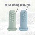 thumbnail image 3 of 2Pcs Toothbrush First Stage, 100% Food Grade Soft Silicone Tongue Cleaner Newborn Infant Finger Toothbrush, 3 of 3
