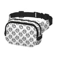 thumbnail image 2 of Kdxio Black Squirrel Crossbody Double Layer Waist Bag Belt Bag for Unisex Fanny Pack Fashion Waist Packs for Hiking Running Shopping Traveling, 2 of 9